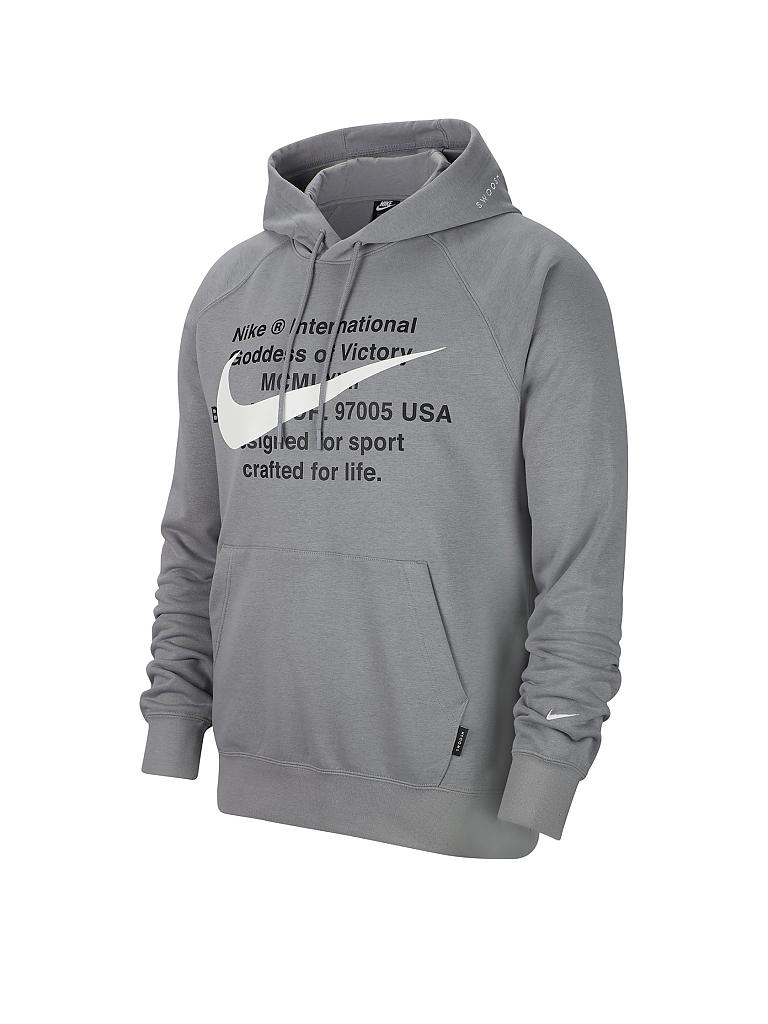 NIKE Herren Kapuzenpullover Sportswear Swoosh French grau | S Nike Hoodie Sportswear Swoosh, für Herren